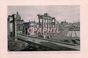 Immagine del venditore per Carte Postale Ancienne Roma Rovine del Foro Romano Visite dal Tabulario con il Tempio di Vespasiano Saturno venduto da CPAPHIL