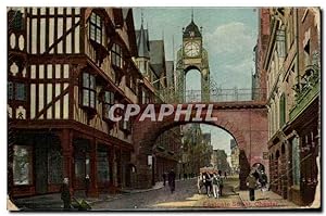 Great BRitain Carte Postale Ancienne Eastgate Street Chester