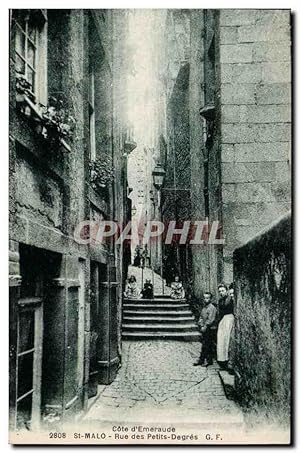 SAint Malo Carte Postale Ancienne Rue des Petits Degres