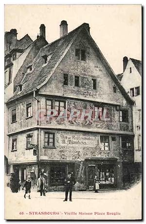 Bild des Verkufers fr Strasbourg- Vielle Maison Place Broglie-Pfannkuchen-CPA zum Verkauf von CPAPHIL