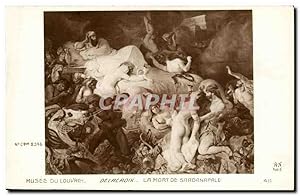 Bild des Verkufers fr Carte Postale Ancienne Musee du Louvre Delacroix La mort de Sardanapale zum Verkauf von CPAPHIL