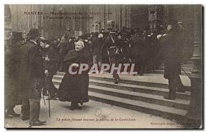 Nantes Carte Postale Ancienne Manifestations du 22 fevrier 1906 a l'occasion des Inventaires La p...