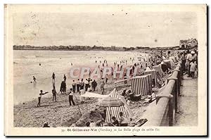 Seller image for St geilles sur Vie La belle Plage de sable fin - Carte Postale Ancienne for sale by CPAPHIL