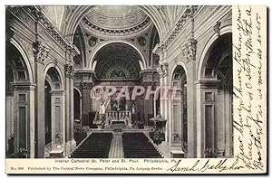 Carte Postale Ancienne Interior cathedral St Peter and St Paul Philadelphia Etats Unis