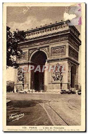 Paris Carte Postale Ancienne Arc de triomphe