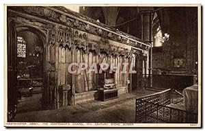 Image du vendeur pour Grande Bretagne London Londres Carte Postale Ancienne Westminster Abbey Teh confessor's chapel The century stone screen mis en vente par CPAPHIL