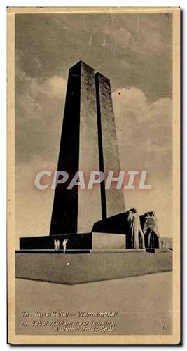 Bild des Verkufers fr Egypt Egypte Suez Canal Carte Postale Ancienne Monument a la defense du canal pres Ismalila zum Verkauf von CPAPHIL