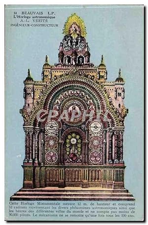 Bild des Verkufers fr Beauvais Carte Postale Ancienne L'horloge astronomique Verite ingenieur constructeur zum Verkauf von CPAPHIL