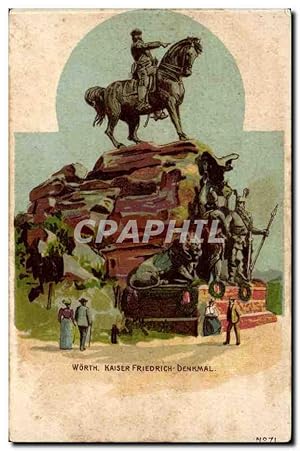 Carte Postale Ancienne Worth Kaiser Friedrich Denkmal Lion