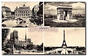 Bild des Verkufers fr Paris Carte Postale Moderne Tour Eiffel Notre Dame Opera Arc de TRiomphe zum Verkauf von CPAPHIL