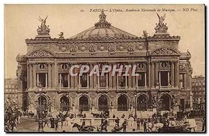 Image du vendeur pour Paris Carte Postale Ancienne L'opera Academie nationale de Musique mis en vente par CPAPHIL