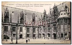 Image du vendeur pour Rouen Carte Postale Ancienne le palais de justice Cour intrieure faade occidentale mis en vente par CPAPHIL