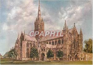 Carte Postale Moderne Salisbury Cathedral from the Northwest Oil Painting by Michael Rhys Jenkins