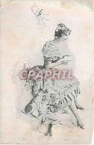 Image du vendeur pour Carte Postale Ancienne Femme Lapins mis en vente par CPAPHIL