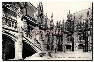 Image du vendeur pour Rouen Carte Postale Ancienne La cour du palais de justice mis en vente par CPAPHIL