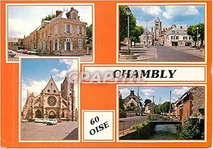 Carte Postale Moderne Chambly Oise La Mairie Place Charles de Gaulle L Eglise