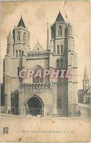 Carte Postale Ancienne Dijon Eglise cathédrale St Benigne