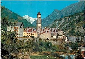 Carte Postale Moderne Cogne Un coin du Panorama au fond le Mt Blanc