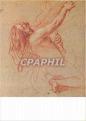 Bild des Verkufers fr Carte Postale Moderne Paris Musee du Louvre Cabinet des dessins Charles Le Brun (1619 1690) Etude de femme a genoux zum Verkauf von CPAPHIL