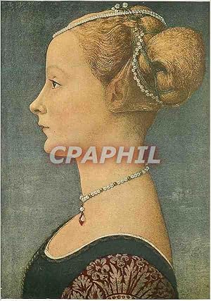 Bild des Verkufers fr Carte Postale Moderne Pietro FrancescIII di Benedetto dit Piero delle Francesca (Vers 1416 1492) Portrait de jeune fille zum Verkauf von CPAPHIL