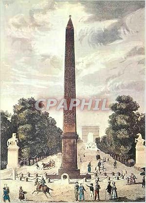 Seller image for Carte Postale Moderne Paris du temps Jadis L'Obelisque de la Concorde et les Champs Elysees for sale by CPAPHIL
