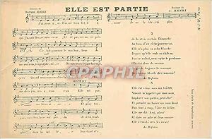 Image du vendeur pour Carte Postale Ancienne Elle est partie Partition Georges Monin Henri mis en vente par CPAPHIL