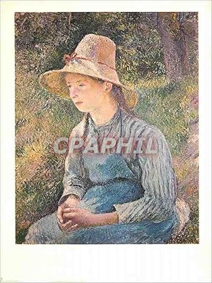 Bild des Verkufers fr Carte Postale Moderne National Gallery of Art Washington Peasant Gil with a Straw hat (1881) Camille Pissarro zum Verkauf von CPAPHIL