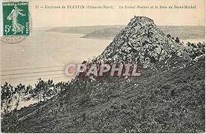 Bild des Verkufers fr Carte Postale Ancienne Environs de Plestin (Cotes du Nord) Le Grand Rocher et la Baie de Saitn Michel zum Verkauf von CPAPHIL
