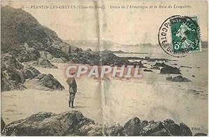 Carte Postale Ancienne Plestin les Greves (Cotes du Nord) Greve de l'Armorique et la Baie de locq...