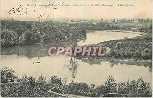 Carte Postale Ancienne Angers Etang St Nicolas vue prise de la Villa Beauregard a Roc Epine