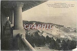 Bild des Verkufers fr Carte Postale Ancienne Font Romeu par Odeillo (alt 1800 m) Pyrenees Orientales Le Grand Htel Galerie du 4e Etage zum Verkauf von CPAPHIL