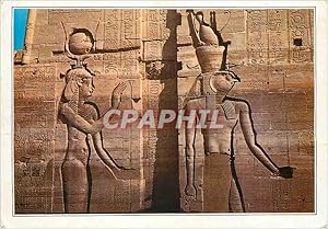 Carte Postale Moderne Egypt Asswan Beautiful Reliefs of Isis Temple at Philae