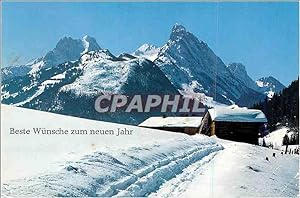 Seller image for Carte Postale Moderne Beste Wunsche zum Neuen Jahr Gumfluh und Rublihorn for sale by CPAPHIL