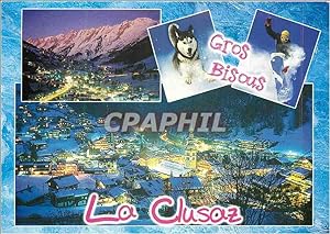 Imagen del vendedor de Carte Postale Moderne La Clusaz Altitude 1100 2650 m Station des Aravis Haute Savoie Chien Husky a la venta por CPAPHIL