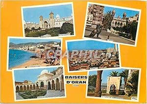 Carte Postale Moderne Baisers d'Oran (Algerie) La cathédrale Paradis Plage Mosquee Gambetta L'opera