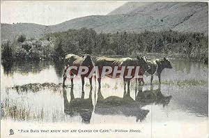 Carte Postale Ancienne Fair days that Know not any Change or care (William Morris) Vaches