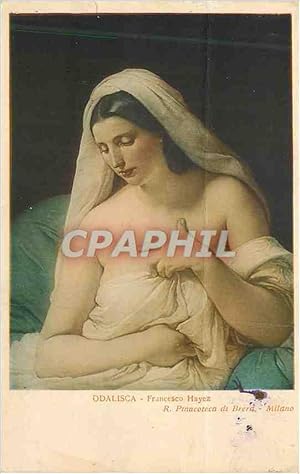 Bild des Verkufers fr Carte Postale Ancienne Odalisca Francesco heyaz Pinacoteca di Brerd Milano zum Verkauf von CPAPHIL