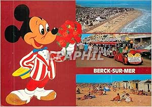 Imagen del vendedor de Carte Postale Moderne Berck sur Mer (P de C) La Cote d'Opale vue gnrale Le Petit Train et la Plage Mickey Mouse Walt Disney a la venta por CPAPHIL