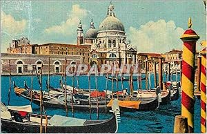 Carte Postale Moderne Venezia Basilique Della Salute Bateaux