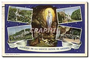 Seller image for Carte Postale Ancienne Souvenir de la grotte benie de Lourdes for sale by CPAPHIL