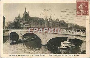 Bild des Verkufers fr Carte Postale Ancienne 42 paris la conciergerie et le pont au change zum Verkauf von CPAPHIL