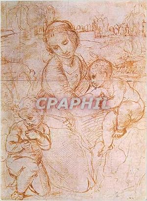 Image du vendeur pour Carte Postale Moderne Madonna and Child with St John by Raphael (Raffaelo Santi) (1483 1520) Reproduced by courtesy of the Uffizi Gallery mis en vente par CPAPHIL