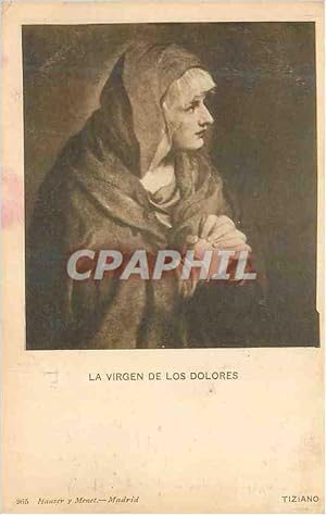 Bild des Verkufers fr Carte Postale Ancienne Tiziano La Virgen de Los Dolores zum Verkauf von CPAPHIL
