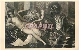 Imagen del vendedor de Carte Postale Ancienne Exposition des Chefs d'Oeuvre de la Pinacotheque de Munich Tintoretto Vulcain Mars Venus a la venta por CPAPHIL