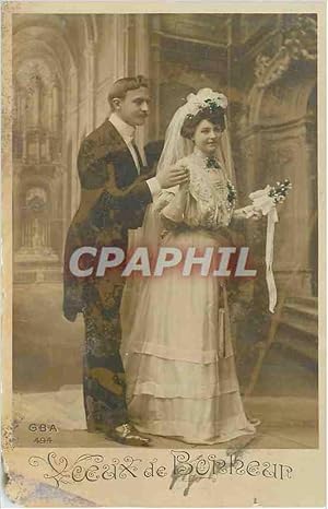 Bild des Verkufers fr Carte Postale Ancienne Voeux de Bonheur Mariage zum Verkauf von CPAPHIL