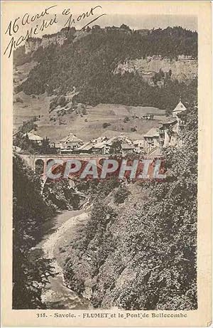 Seller image for Carte Postale Ancienne Savoie Plumet et le Pont de Bellecombe for sale by CPAPHIL