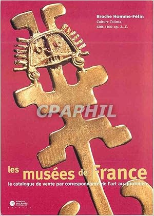 Bild des Verkufers fr Carte Postale Moderne les Musees de France Broche Homme Felin Culture Tolima zum Verkauf von CPAPHIL