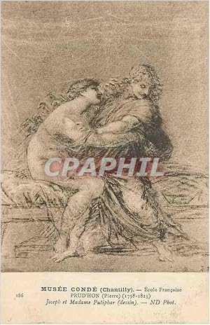 Image du vendeur pour Carte Postale Ancienne Musee Conde (Chantilly) Ecole franaise Joseph eet Madame Putiphar (dessin) mis en vente par CPAPHIL