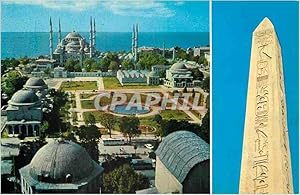 Bild des Verkufers fr Carte Postale Moderne La Sultanahmet vue de la Sainte Sophie se profitant sur la Marmara L'obelisque aux hieroglyphes de l'Hippodrome zum Verkauf von CPAPHIL