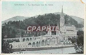 Bild des Verkufers fr Carte Postale Ancienne Lourdes La Basilique vue de Gave zum Verkauf von CPAPHIL